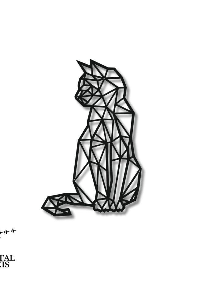 Geometryczny Kot – Nowoczesna Sztuka w Twoim Wnętrzu